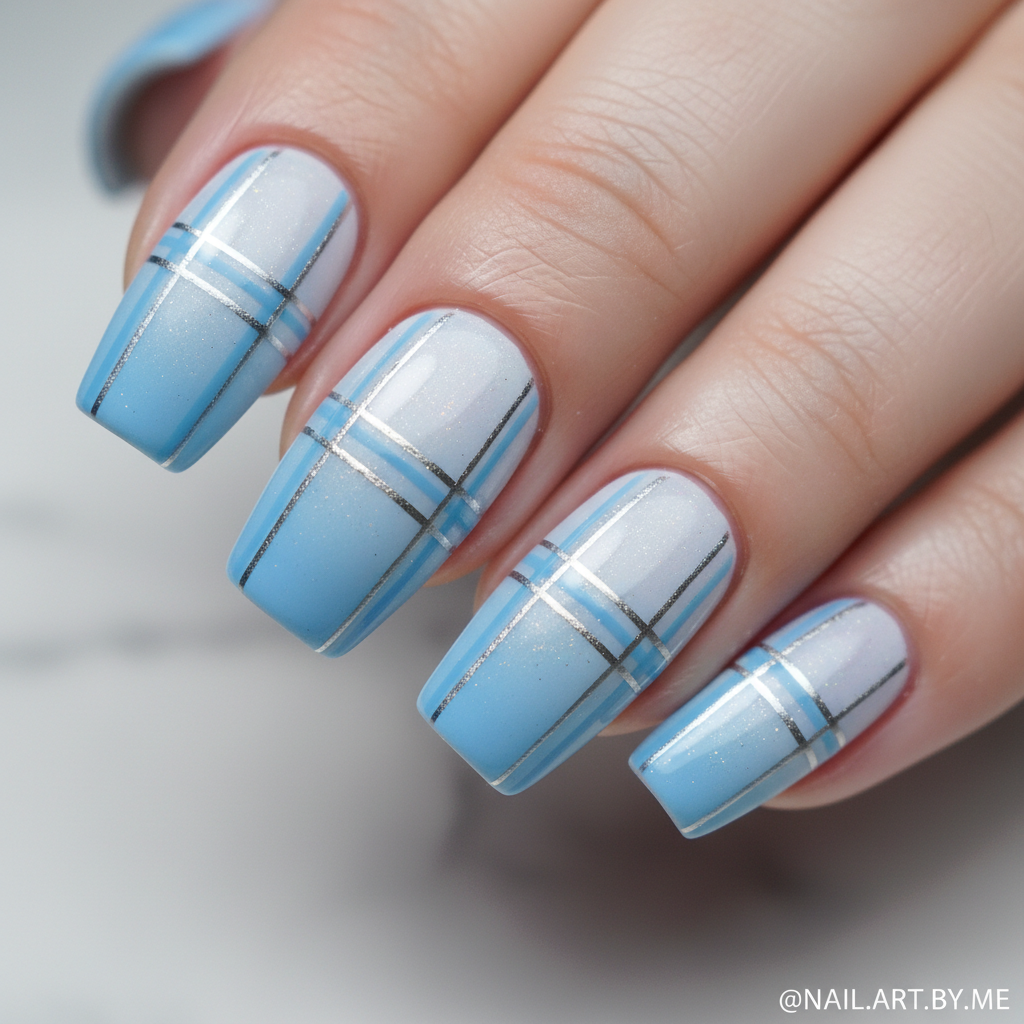 15. Gradient Ombre Plaid