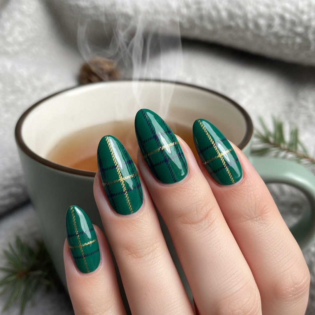 18. Elegant Emerald Green Plaid