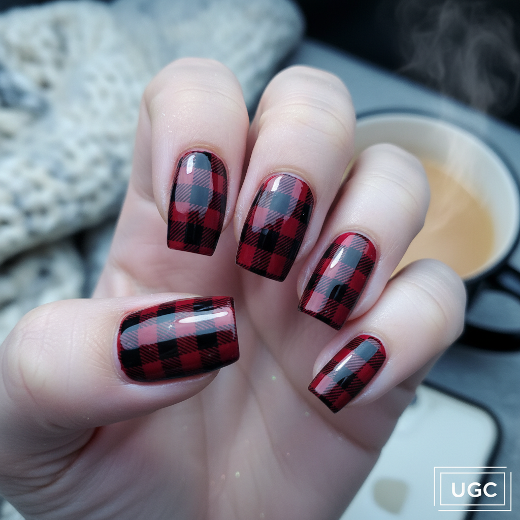 4. Bold Black and Red Buffalo Plaid