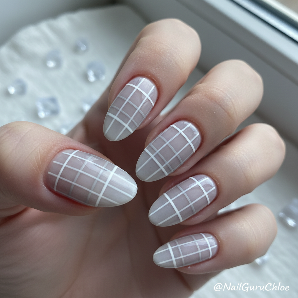 5. Subtle Grey Windowpane Plaid