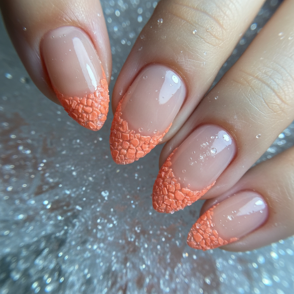 Coral Crush Gummy French Tip