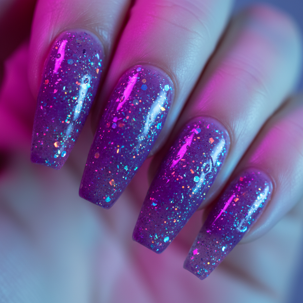 Deep Purple Gummy Glitter Bomb