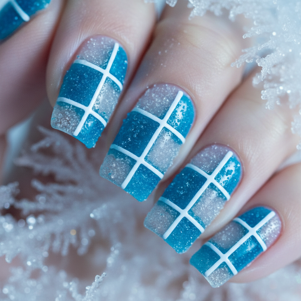 Electric Blue Gummy Checkerboard