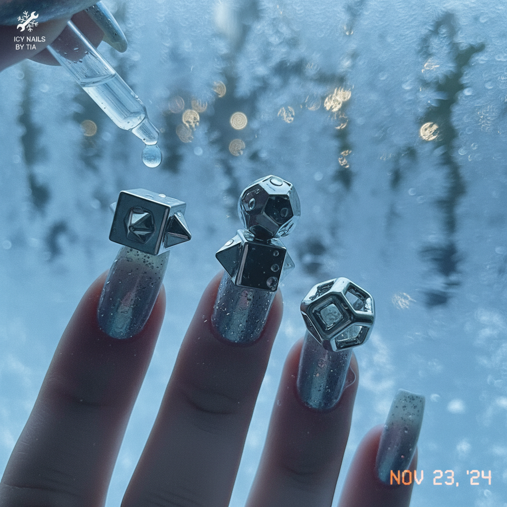 Geometric Chrome Blocks