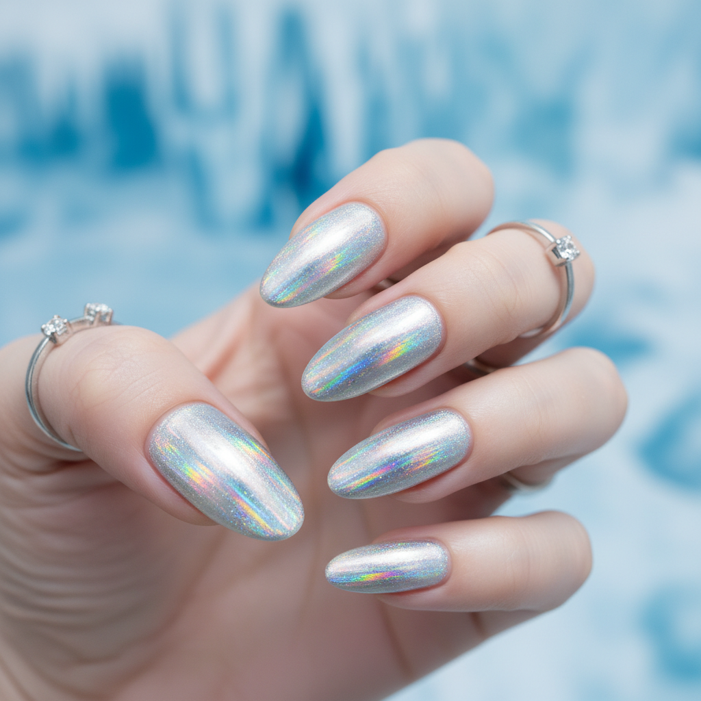 Holographic Silver Cat-Eye