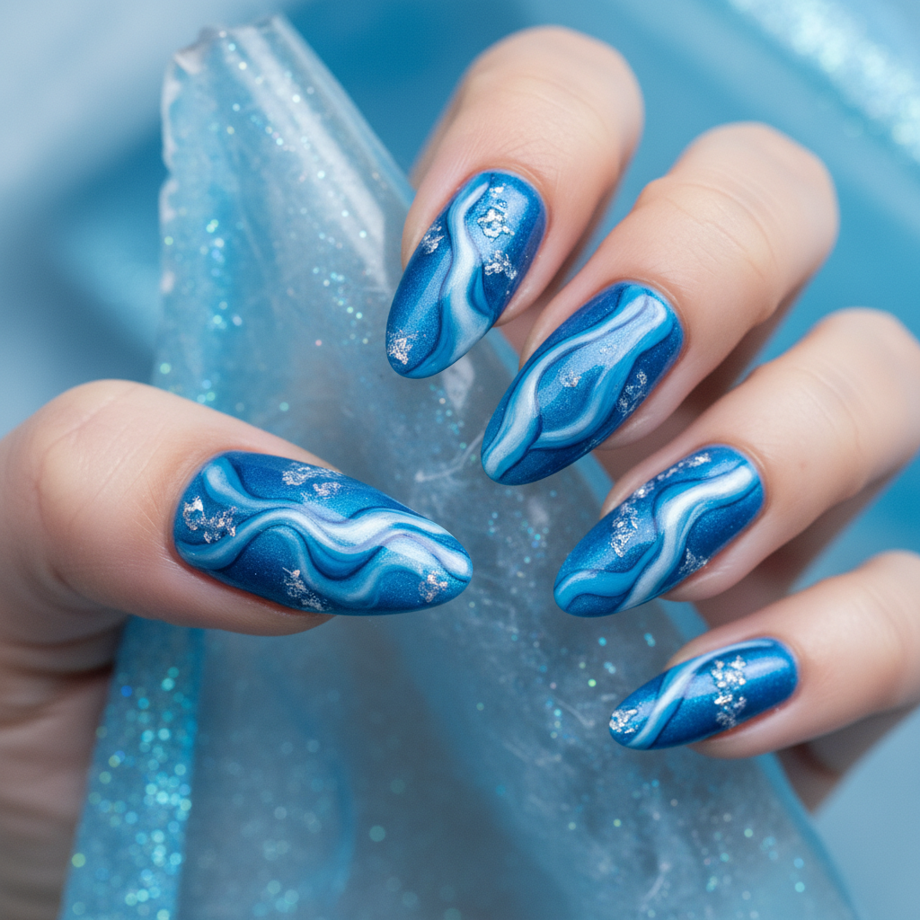 Icy Blue Swirls