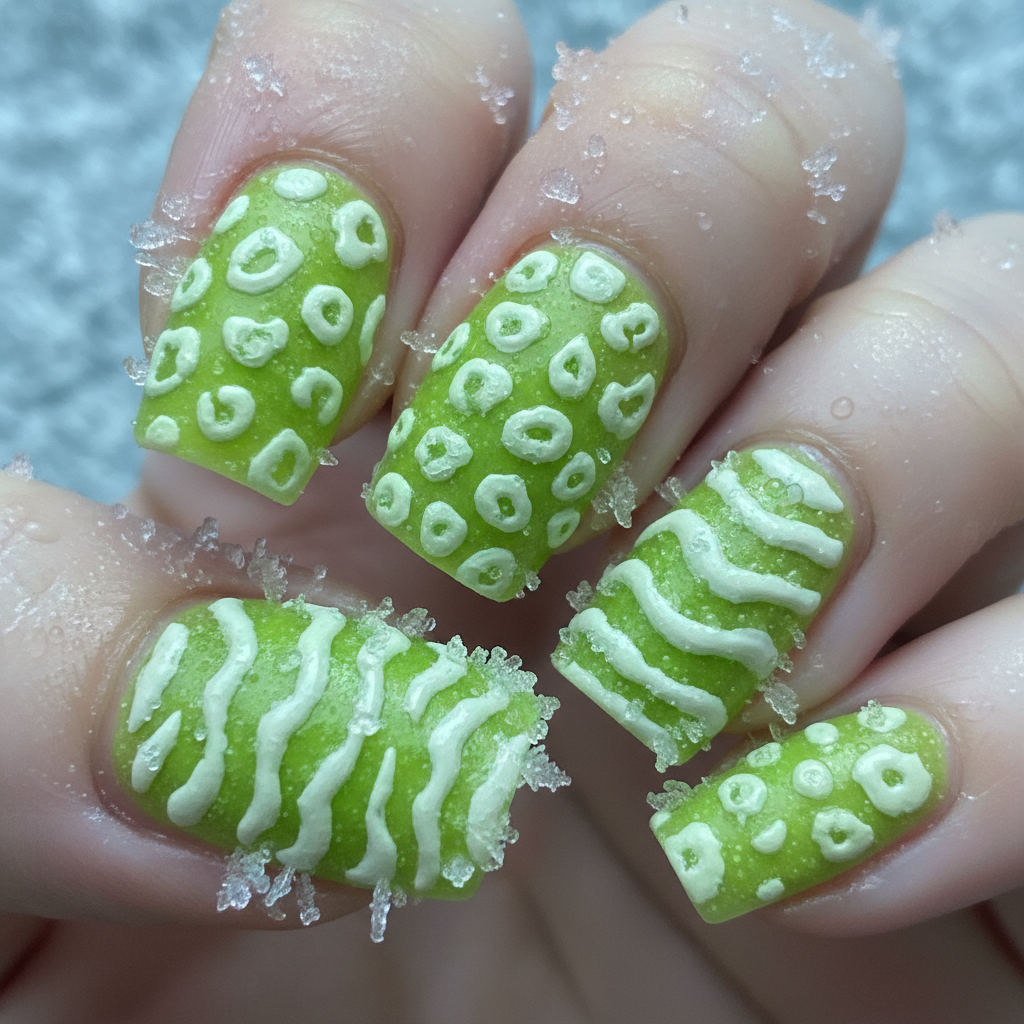 Lime Green Gummy Animal Print