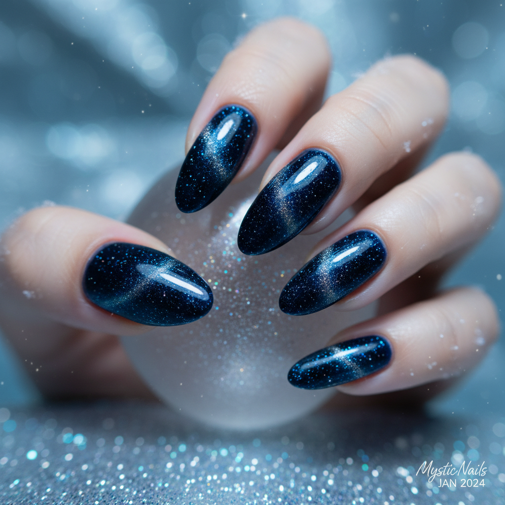 Midnight Blue Stardust Cat-Eye