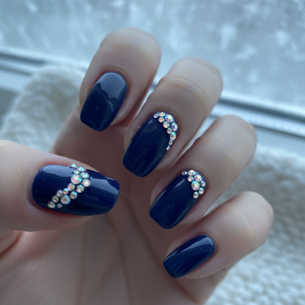 Rhinestone Snow Cluster