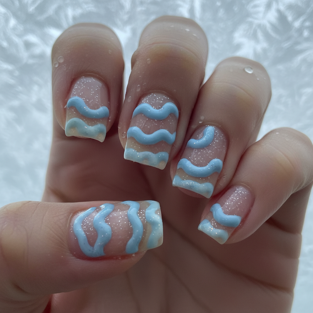 Sky Blue Gummy Swirl Accents
